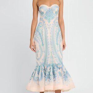 Zimmermann Illuminate silk and linen cocktail dress